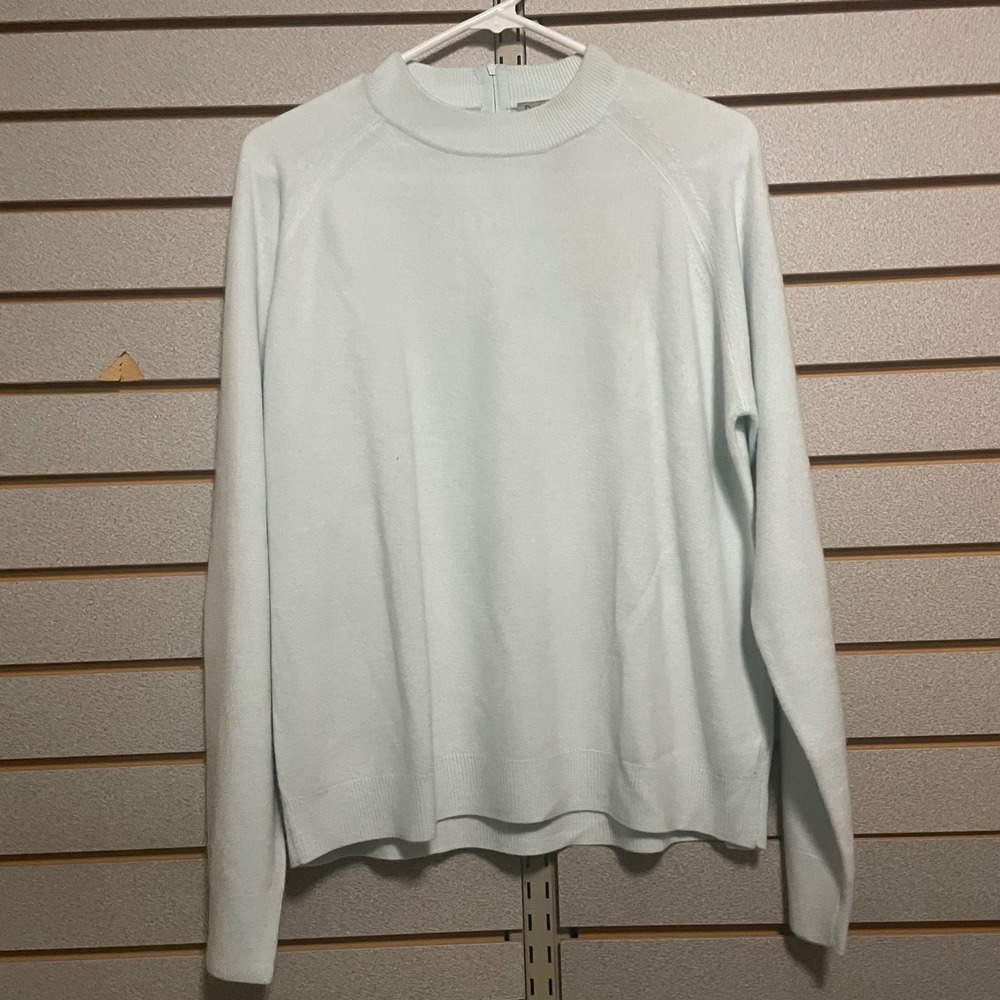 Designers Originals Sweater Womens XL Pastel Blue Acrylic Knit Pullover